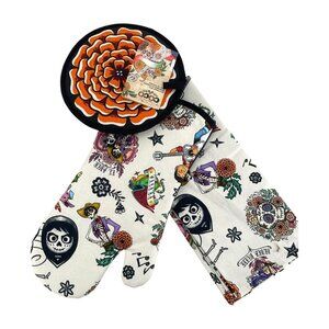 Disney Store Disney Pixar Coco Kitchen Dish Towel Potholder Oven Mitt Set
